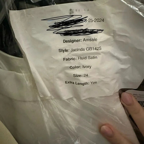 New Amsale gown ivory - Picture 3 of 5